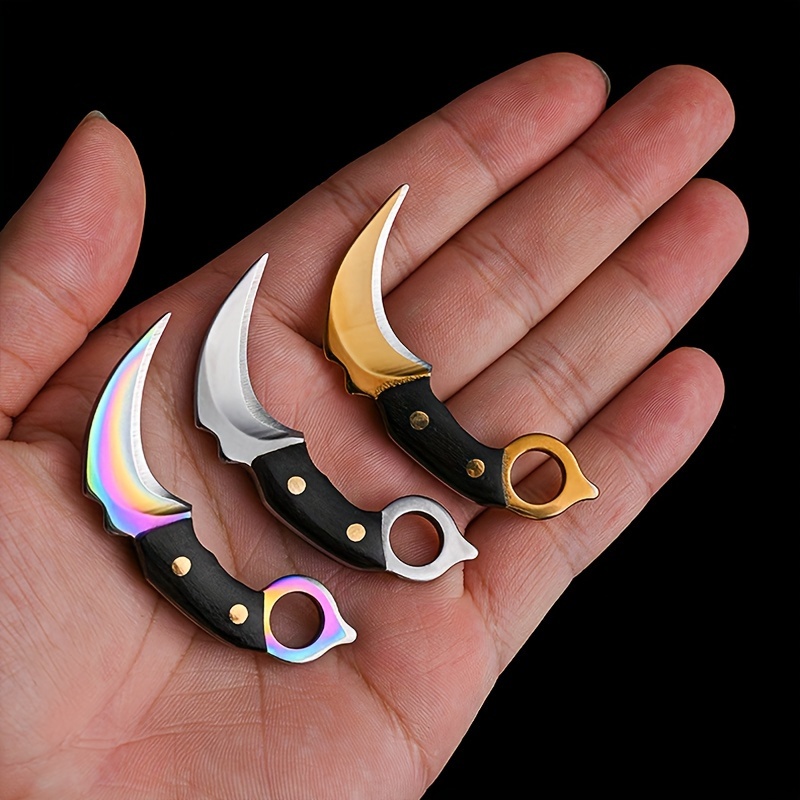 Bushcraft Knife Fixed - Mini Knife Keychain Pocket Knife Outdoor