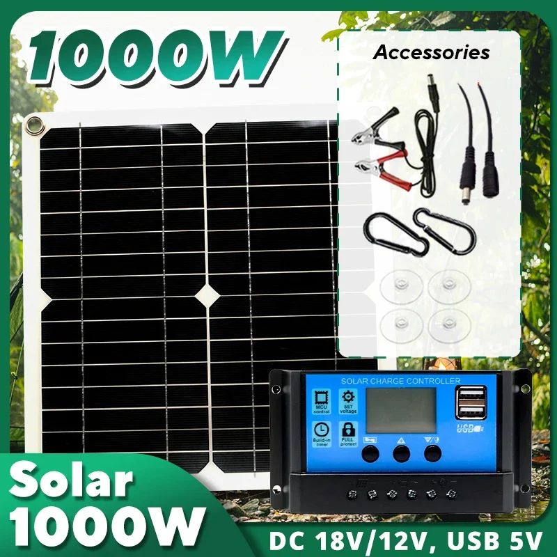 1000W Solar Panel Kit,12V Sola - đánh giá và giá Solar Emergency Charger